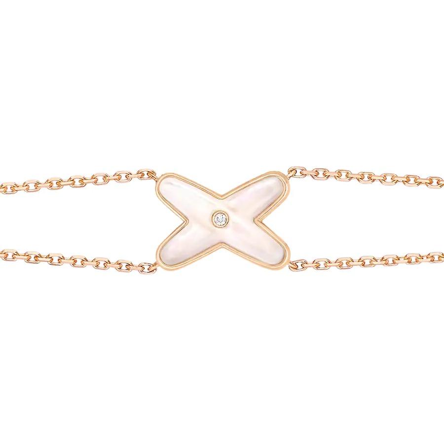 [Amore Jewels]JEUX BRACELET WHITE MOP PINK GOLD 1 DIAMOND