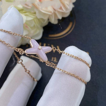 [Amore Jewels]JEUX BRACELET PINK MOP PINK GOLD 1 DIAMOND