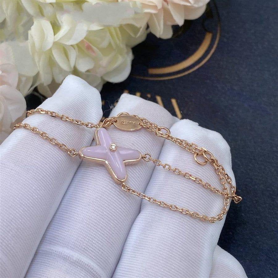 [Amore Jewels]JEUX BRACELET PINK MOP PINK GOLD 1 DIAMOND