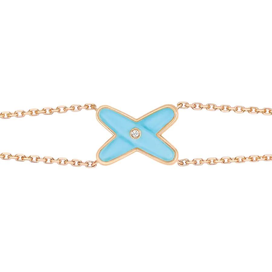 [Amore Jewels]JEUX BRACELET TURQUOISE PINK GOLD 1 DIAMOND