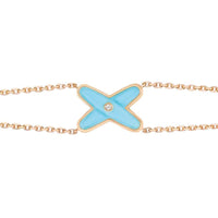 [Amore Jewels]JEUX BRACELET TURQUOISE PINK GOLD 1 DIAMOND