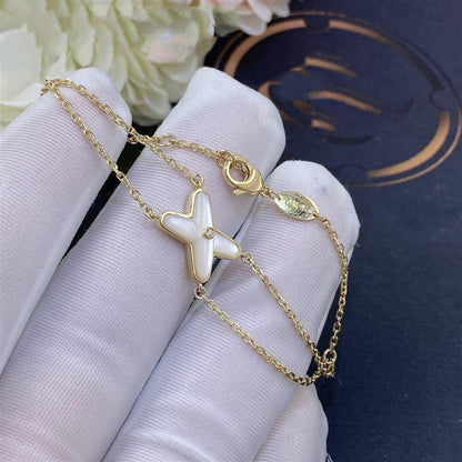 [Amore Jewels]JEUX BRACELET WHITE MOP GOLD 1 DIAMOND