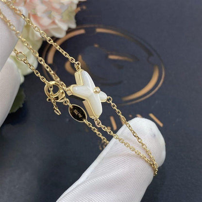 [Amore Jewels]JEUX BRACELET WHITE MOP GOLD 1 DIAMOND