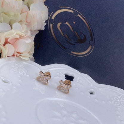 [Amore Jewels]JEUX DE PINK GOLD DIAMOND EARRINGS