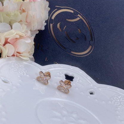 [Amore Jewels]JEUX DE PINK GOLD DIAMOND EARRINGS