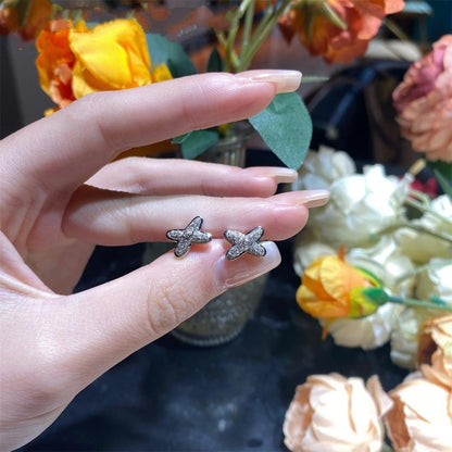 [Amore Jewels]JEUX DE SILVER DIAMOND EARRINGS