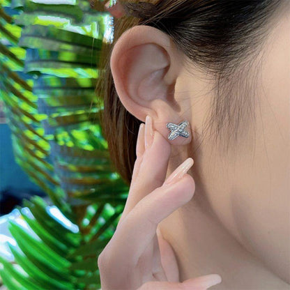 [Amore Jewels]JEUX DE SILVER DIAMOND EARRINGS