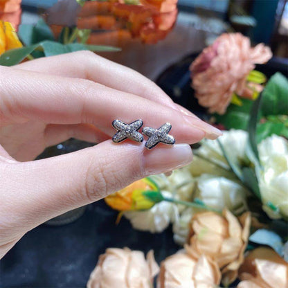 [Amore Jewels]JEUX DE SILVER DIAMOND EARRINGS
