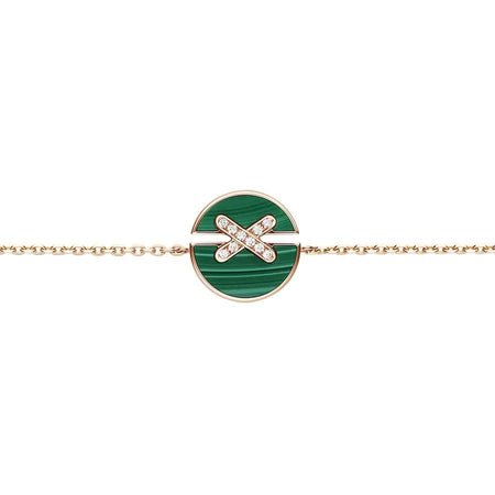 [Amore Jewels]JEUX DE BRACELET MALACHITE PINK GOLD DIAMONDS