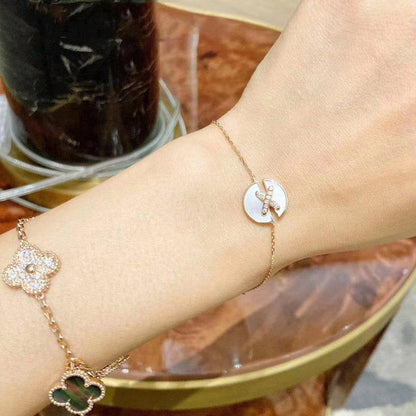 [Amore Jewels]JEUX DE BRACELET MOP PINK GOLD DIAMONDS