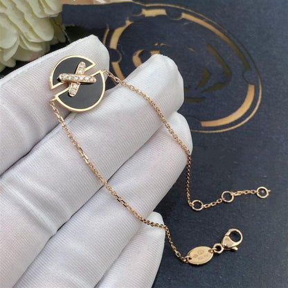 [Amore Jewels]JEUX DE BRACELET ONYX PINK GOLD DIAMOND