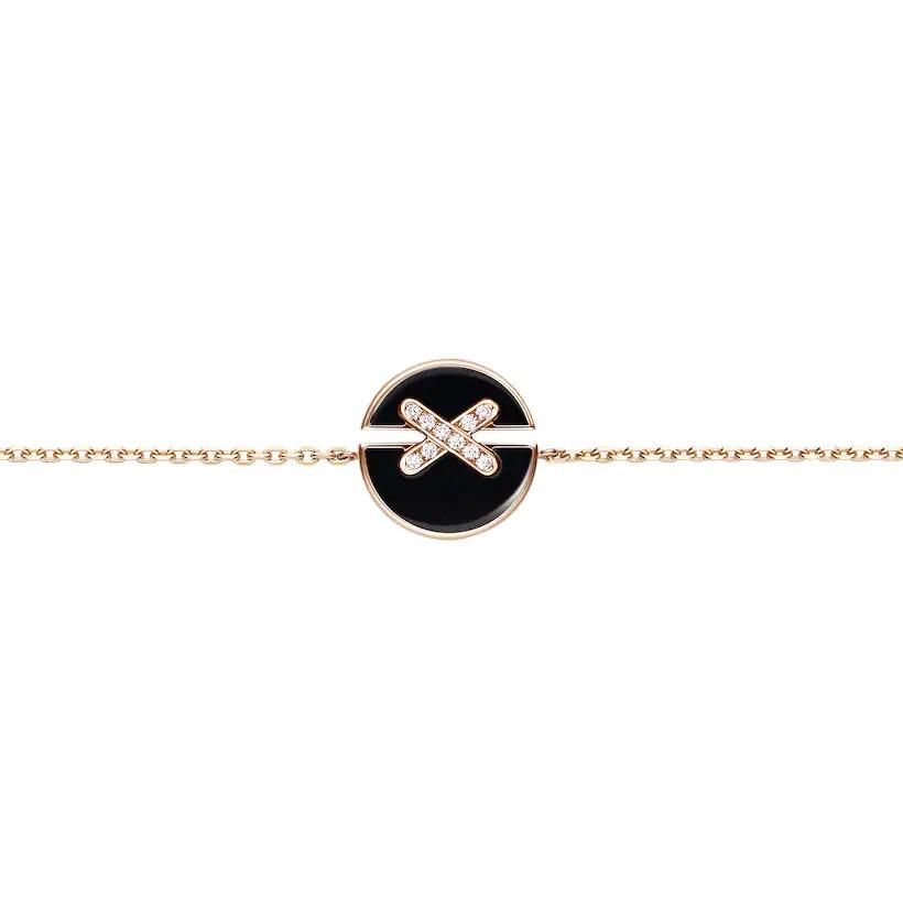 [Amore Jewels]JEUX DE BRACELET ONYX PINK GOLD DIAMOND