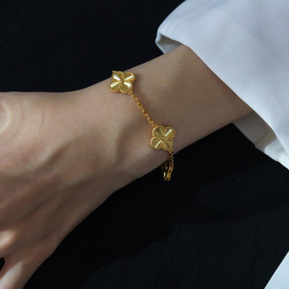 [Amore Jewels] CLOVER 5 MOTIF LASER BRACELET COLLECTION