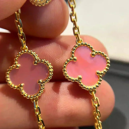 [Amore Jewels] CLOVER 5 MOTIFS  PINK MOP BRACELET COLLECTION