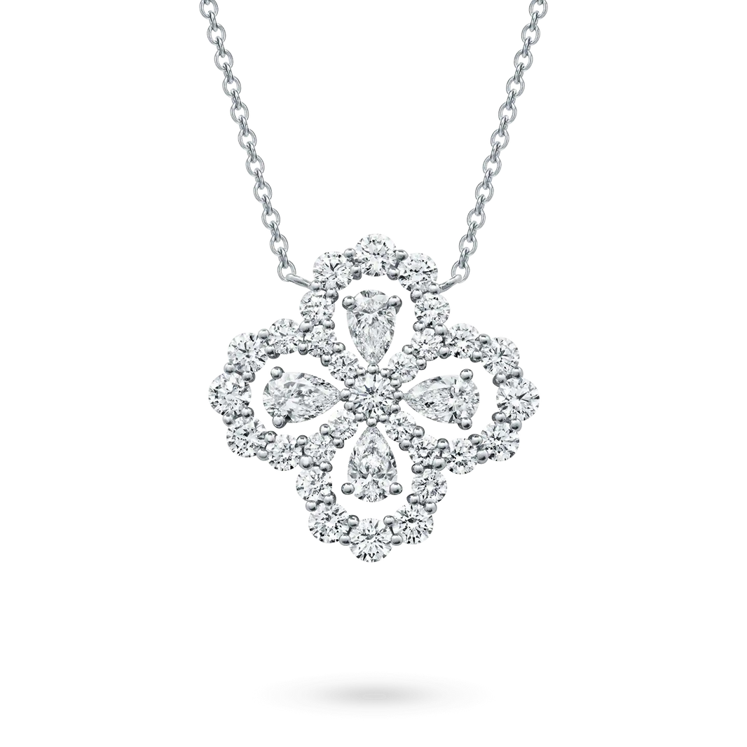 [Amore Jewels]LOOP NECKLACE FULL MOTIF DIAMOND 16MM MULTIPLE COLORS