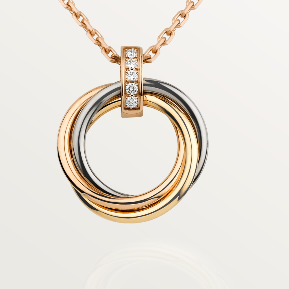 [Amore Jewels]TRINITY NECKLACE GOLD  DIAMONDS