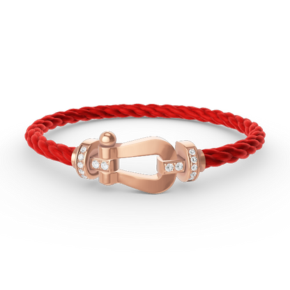 [Amore Jewels]FORCE LARGE HORSESHOE HALF DIAMOND BRACELET ROSE GOLD