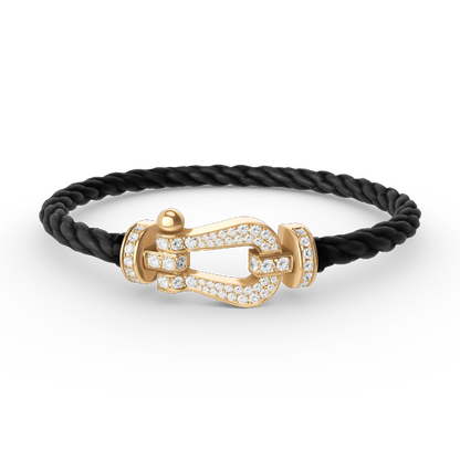 [Amore Jewels]FORCE LARGE HORSESHOE FULL DIAMOND BRACELET GOLD
