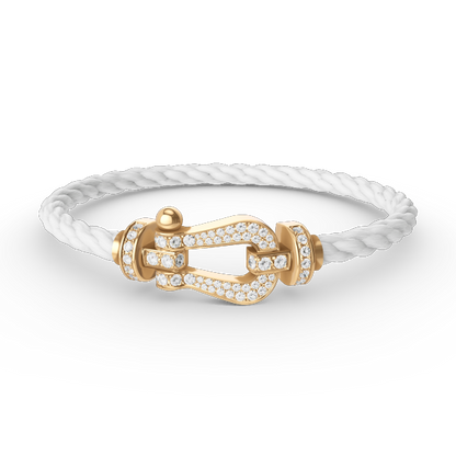 [Amore Jewels]FORCE LARGE HORSESHOE FULL DIAMOND BRACELET GOLD
