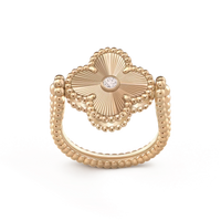 [Amore Jewels]CLOVER RIVERSIBLE ROSE GOLD RING