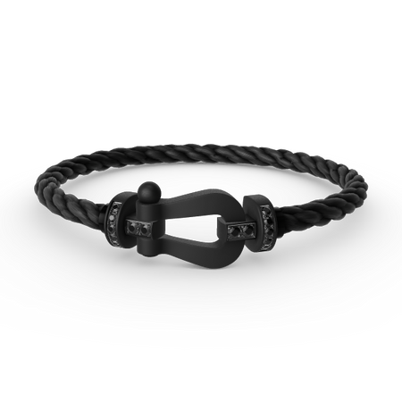 [Amore Jewels]FORCE LARGE SERIES HORSESHOE BLACK SAMURAI BRACELET