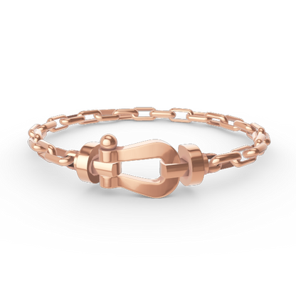 [Amore Jewels]FORCE LARGE HORSESHOE CLASP  METAL BRACELET