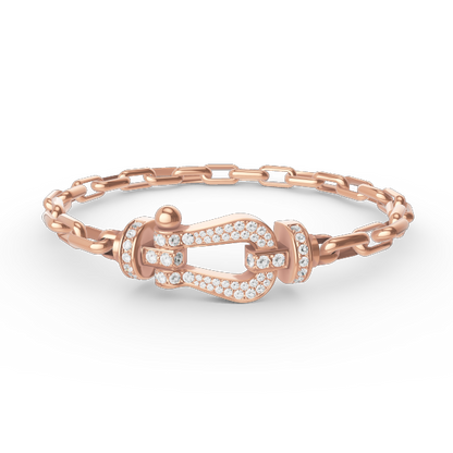 [Amore Jewels]FORCE LARGE HORSESHOE CLASP  METAL BRACELET
