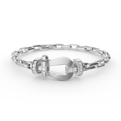 [Amore Jewels]FORCE LARGE HORSESHOE CLASP  METAL BRACELET