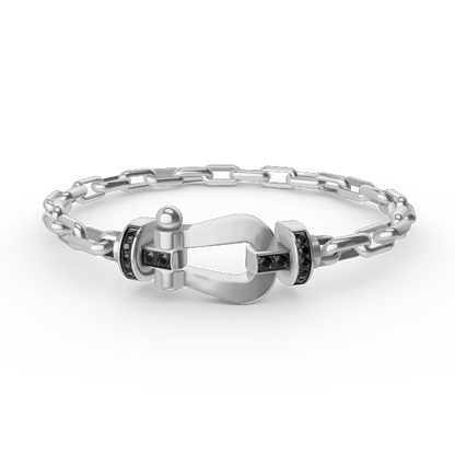 [Amore Jewels]FORCE LARGE HORSESHOE CLASP  METAL BRACELET