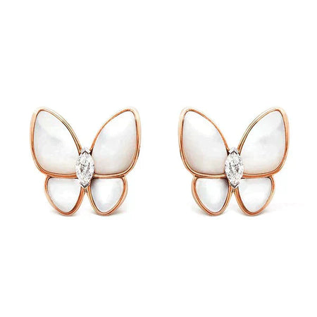 [Amore Jewels]BUTTERFLY MOP DIAMOND EARRINGS
