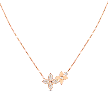 [Amore Jewels]STAR BLOSSOM NECKLACE PINK GOLD DIAMONDS