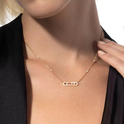 [Amore Jewels] Baby Move Gold Diamond Necklace