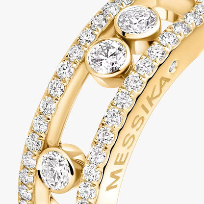 [Amore Jewels] Move Gold Diamond Pave_ Ring