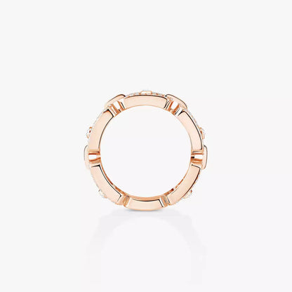 [Amore Jewels]Move Link Pave_-Set Diamond Ring in Gold