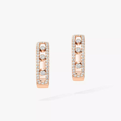 [Amore Jewels]Diamond Pave_ Hoop Earrings Move