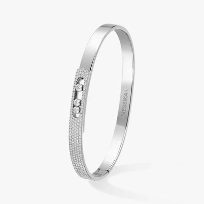 [Amore Jewels]Move Noa Rose Gold Pavé Diamond Bangle Bracelet