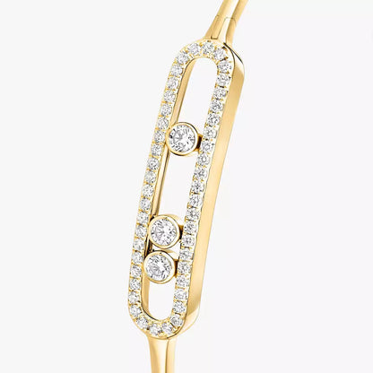 [Amore Jewels]Move Pavé Diamond Bangle Bracelet M