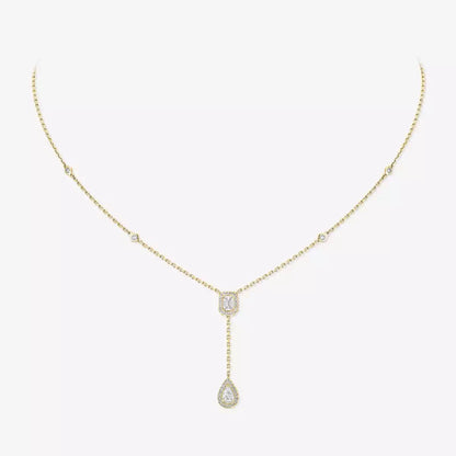 [Amore Jewels]Gold Diamond Tie Necklace