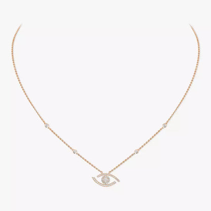 [Amore Jewels]Pave_ Diamond Necklace Lucky Eye