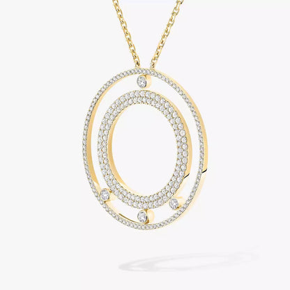 [Amore Jewels]Move Romane Long Pave_-Set Diamond Necklace