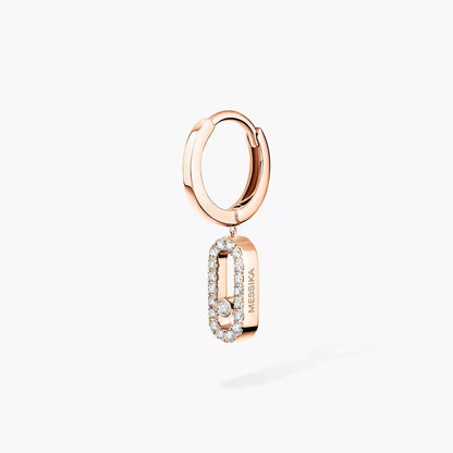 [Amore Jewels]Move Uno Single Diamond Hoop Earring