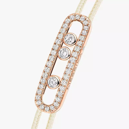 [Amore Jewels]Messika Care(s) pink cord pavé bracelet