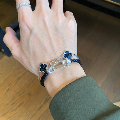 [Amore Jewels]CLOVER 5 MOTIF PIETERSITE BRACELET COLLECTION