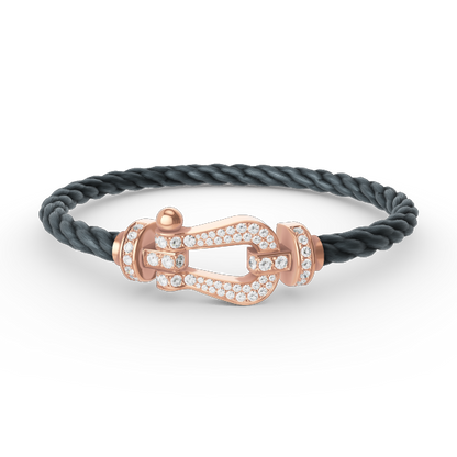 [Amore Jewels]FORCE LARGE HORSESHOE FULL DIAMOND BRACELET ROSE GOLD