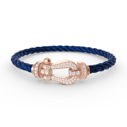 [Amore Jewels]FORCE LARGE HORSESHOE FULL DIAMOND BRACELET ROSE GOLD