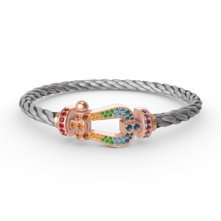 [Amore Jewels]FORCE LARGE HORSESHOE  COLORED DIAMOND BRACELET ROSE GOLD
