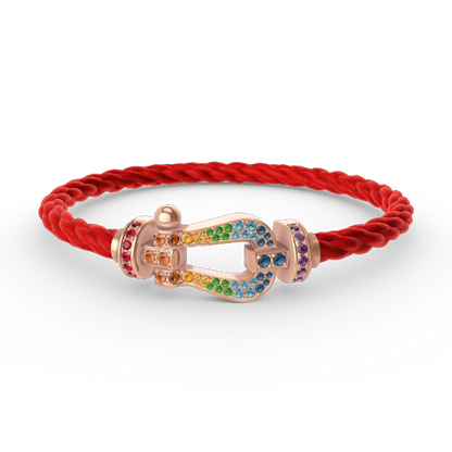 [Amore Jewels]FORCE LARGE HORSESHOE  COLORED DIAMOND BRACELET ROSE GOLD