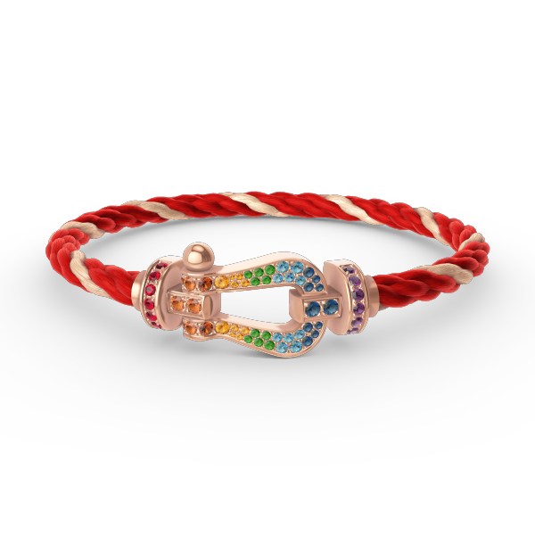 [Amore Jewels]FORCE LARGE HORSESHOE  COLORED DIAMOND BRACELET ROSE GOLD
