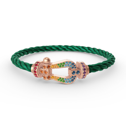 [Amore Jewels]FORCE LARGE HORSESHOE  COLORED DIAMOND BRACELET ROSE GOLD
