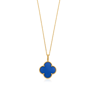 [Amore Jewels]CLOVER 25MM NECKLACE TURQUOISE ROSE GOLD